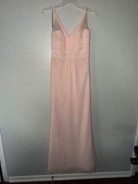 Alfred Angelo Blush V-Neck Chiffon Slip Gown